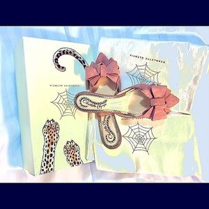 Charlotte Olympia dusty pink 100 suede mule heels